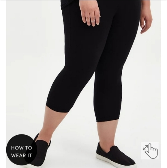 Torrid CAPRI LEGGING BLACK 0R - Picture 1 of 9